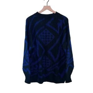 VNTG FORENZA acrylic blend metallic blue sweater M